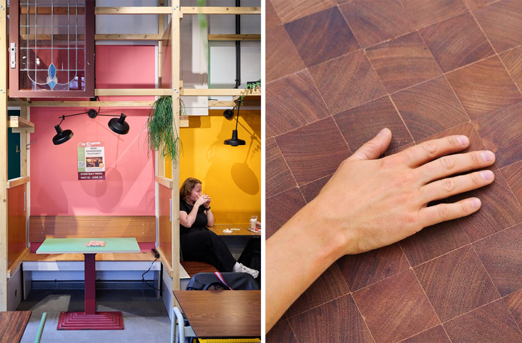 TRAVIE et Rotor DC : préparer un parquet ancien pour son réemploi et Ferme Nos Pilifs : du bois de réemploi transformé pour The Unusual